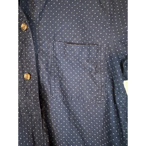J. Crew Navy Blue & White Polka Dot Short Sleeve Collared Preppy Dress Women Med - Picture 5 of 9
